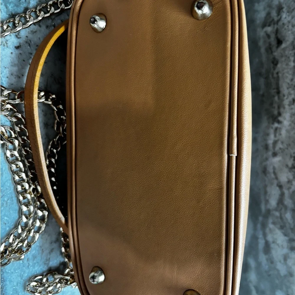Divina Firenze Genuine Italian Leather Cognac Clutch Handle
& Crossbody Handbag - Picture 5 of 5